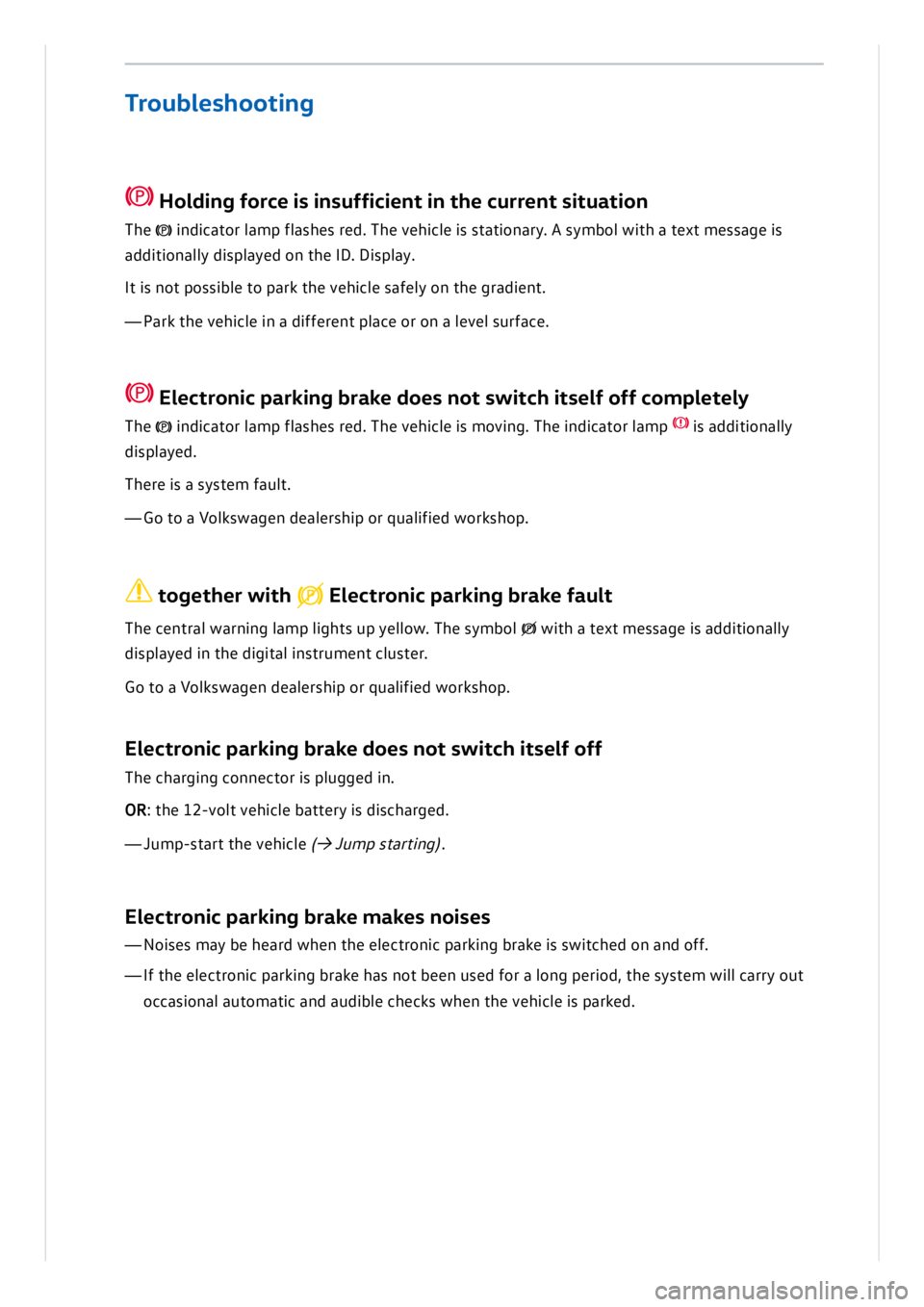 VOLKSWAGEN ID.3 2019 Owners Manual VOLKSWAGEN ID.3 2019 Owners Manual