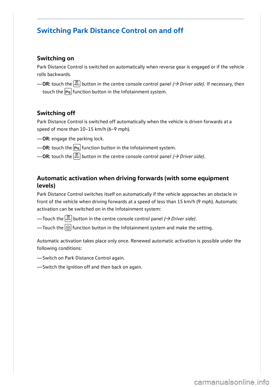 VOLKSWAGEN ID.3 2019 Owners Manual VOLKSWAGEN ID.3 2019 Owners Manual