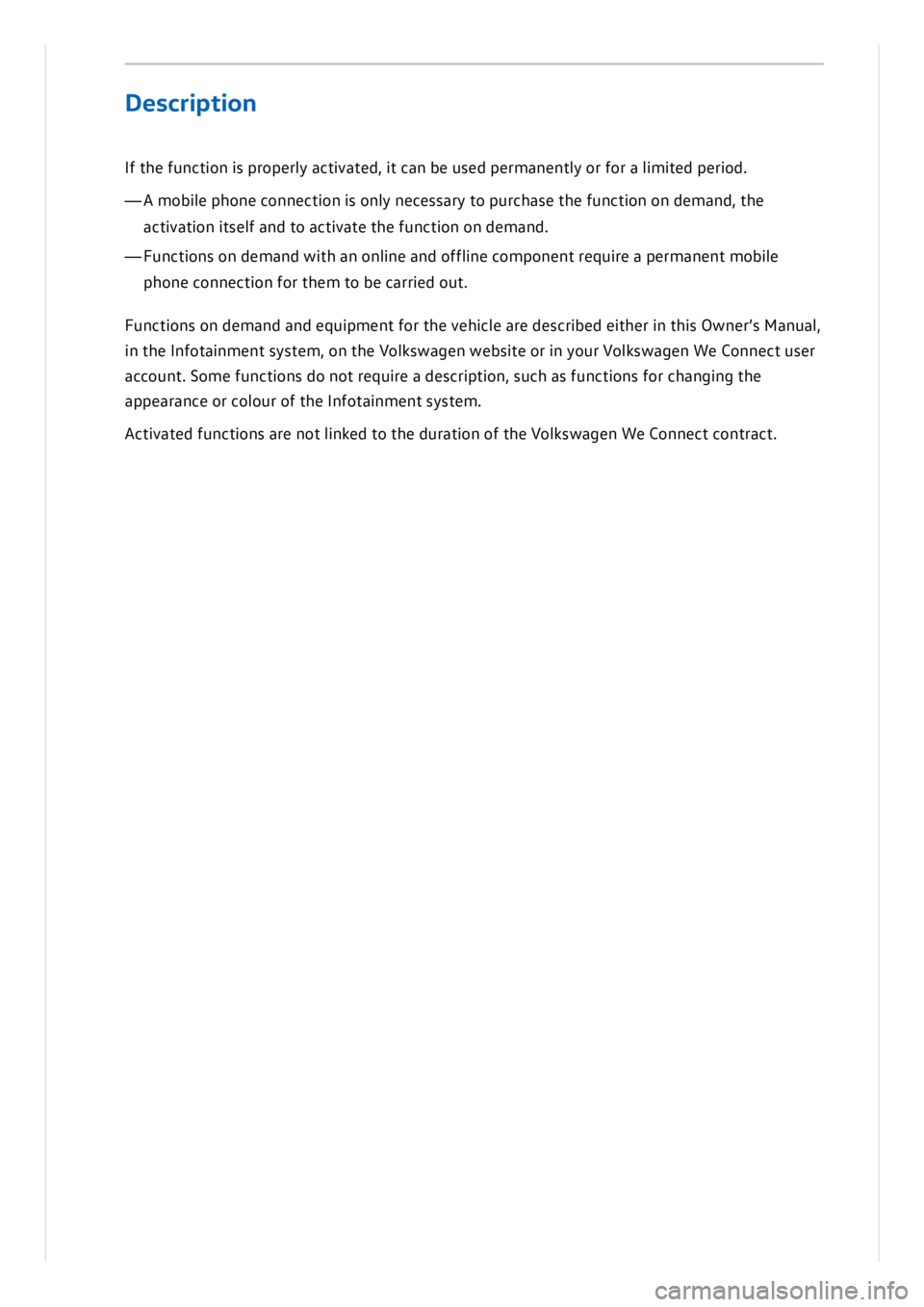 VOLKSWAGEN ID.3 2019 Owners Manual VOLKSWAGEN ID.3 2019 Owners Manual