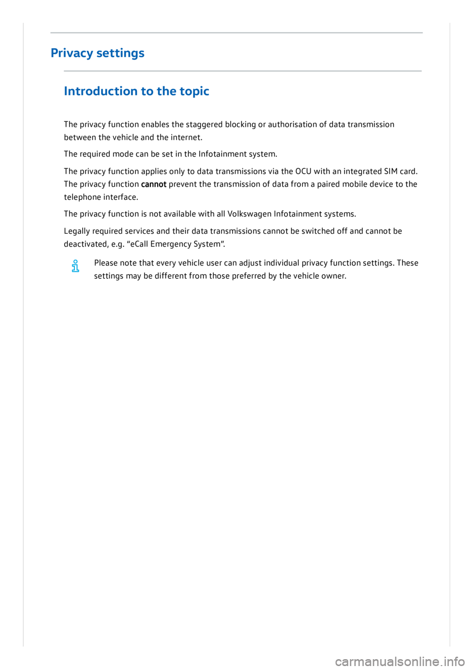 VOLKSWAGEN ID.3 2019 Owners Manual VOLKSWAGEN ID.3 2019 Owners Manual