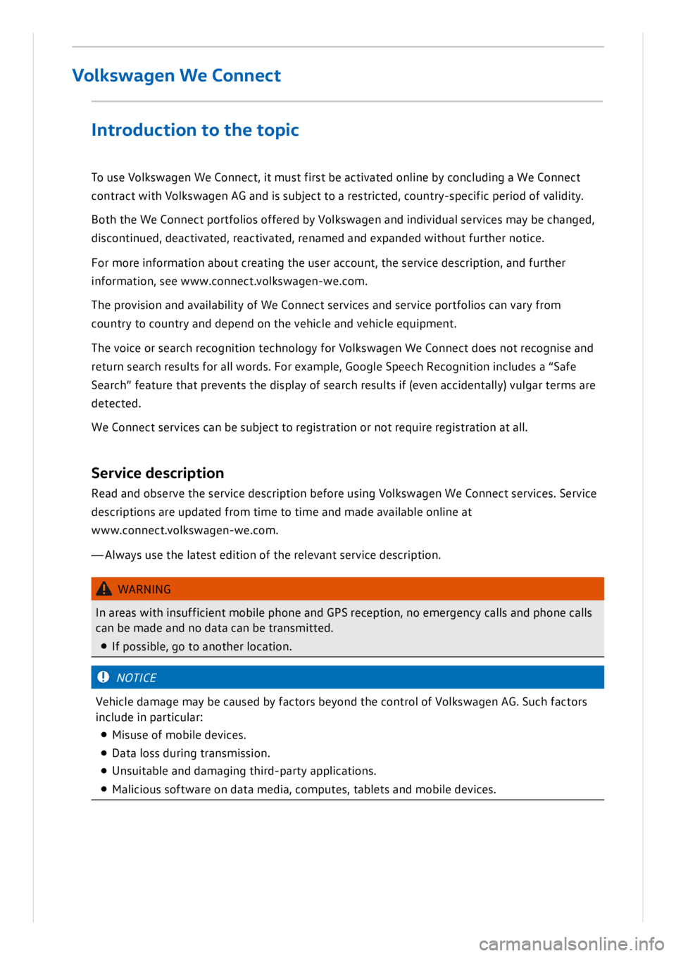 VOLKSWAGEN ID.3 2019 Owners Manual VOLKSWAGEN ID.3 2019 Owners Manual