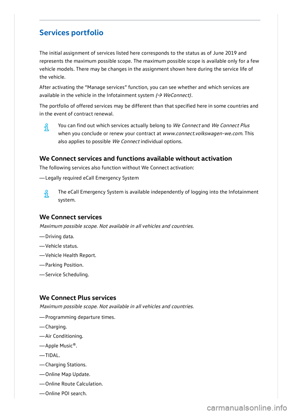 VOLKSWAGEN ID.3 2019 Owners Manual VOLKSWAGEN ID.3 2019 Owners Manual