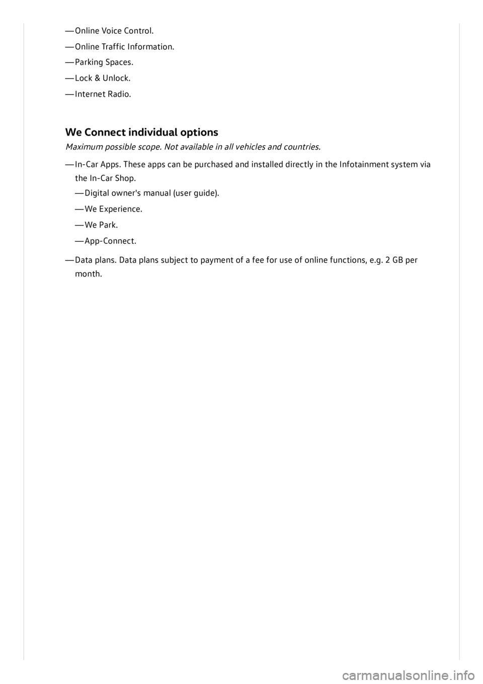 VOLKSWAGEN ID.3 2019 Owners Manual VOLKSWAGEN ID.3 2019 Owners Manual