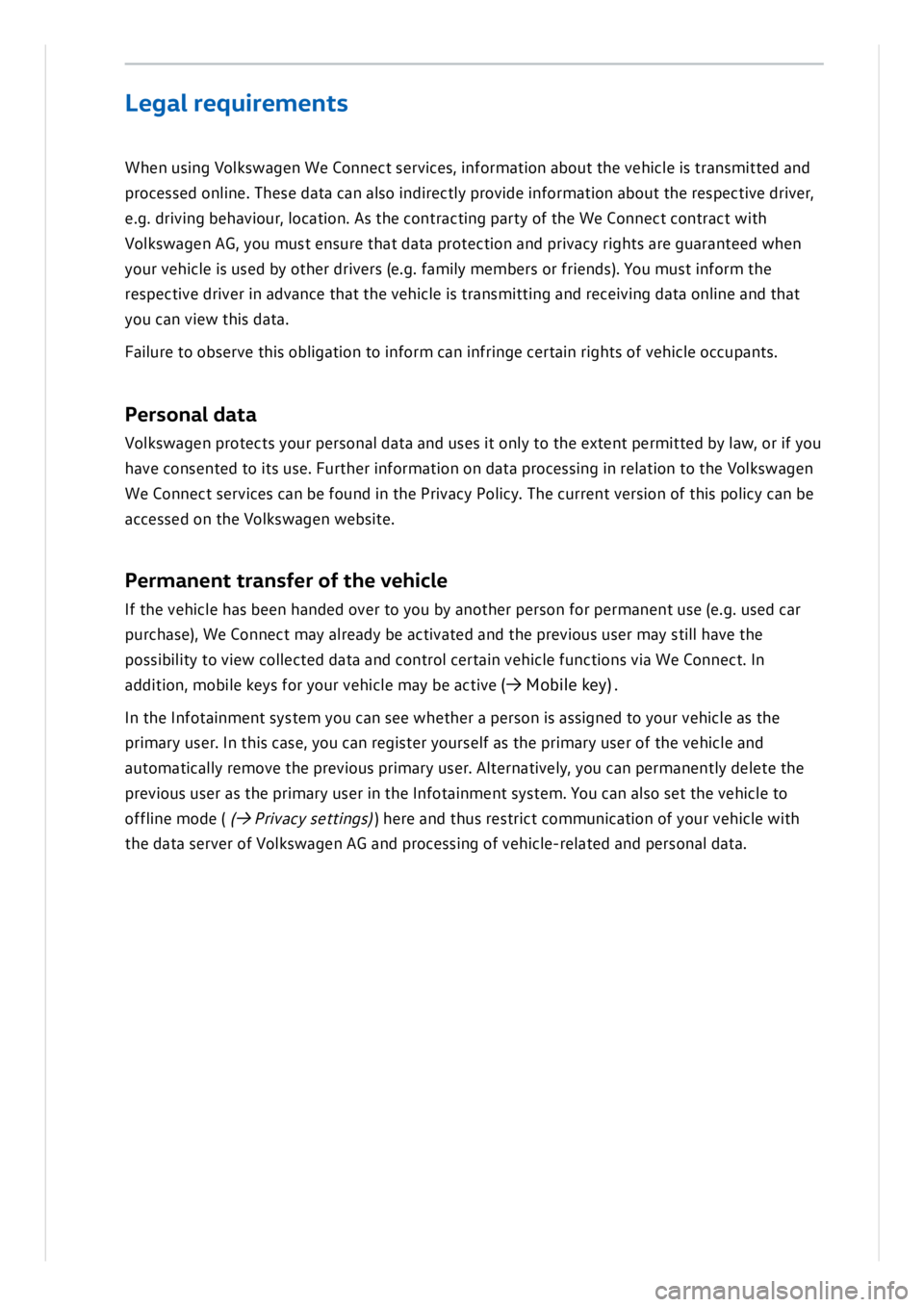 VOLKSWAGEN ID.3 2019 Owners Manual VOLKSWAGEN ID.3 2019 Owners Manual