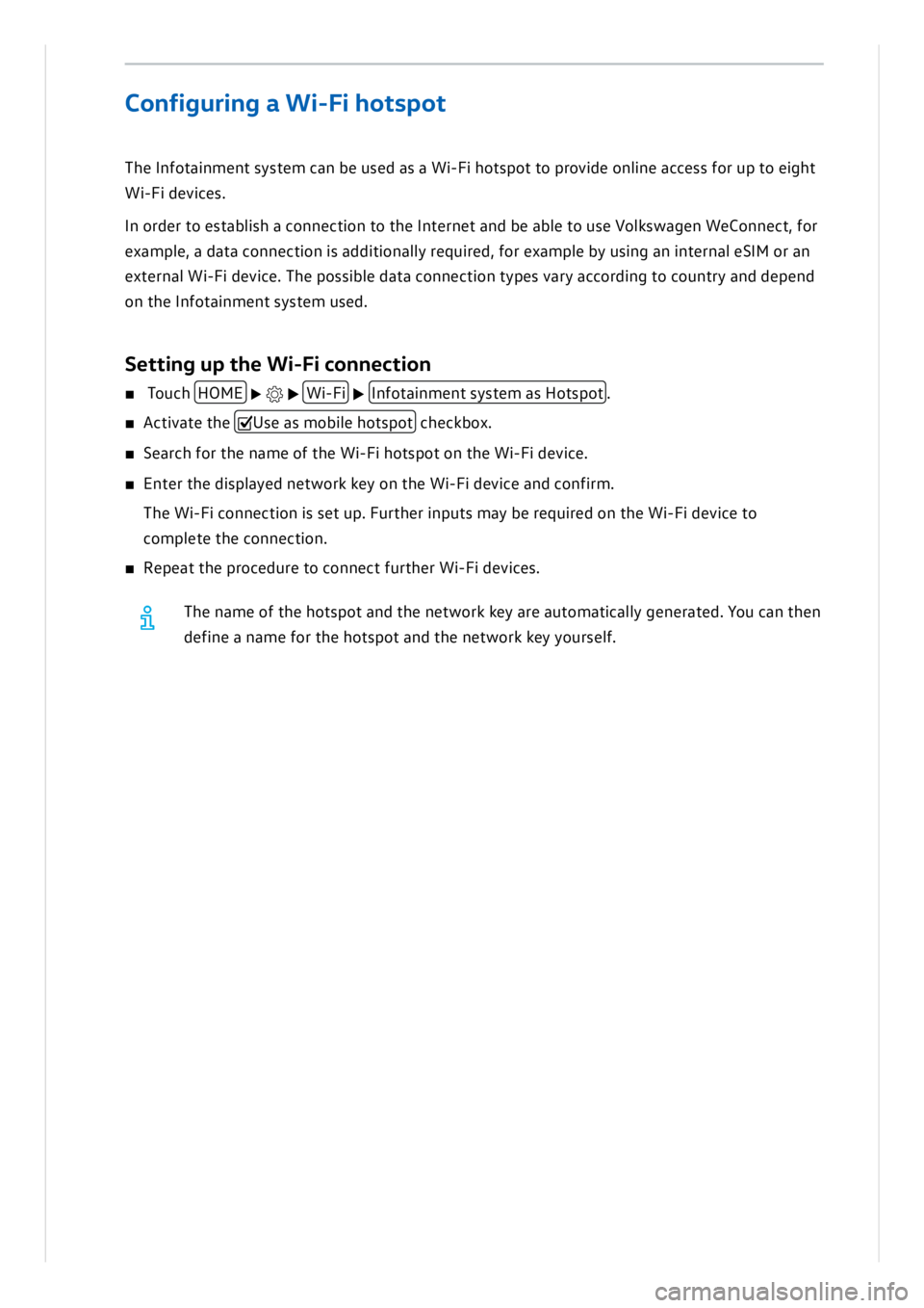 VOLKSWAGEN ID.3 2019 Owners Manual VOLKSWAGEN ID.3 2019 Owners Manual
