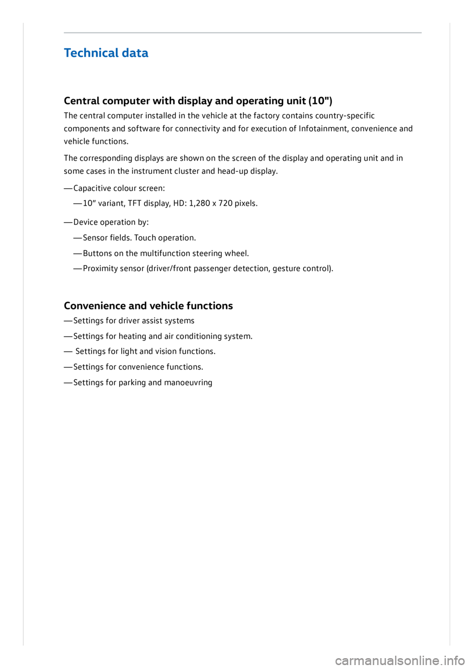 VOLKSWAGEN ID.3 2019 Owners Manual VOLKSWAGEN ID.3 2019 Owners Manual