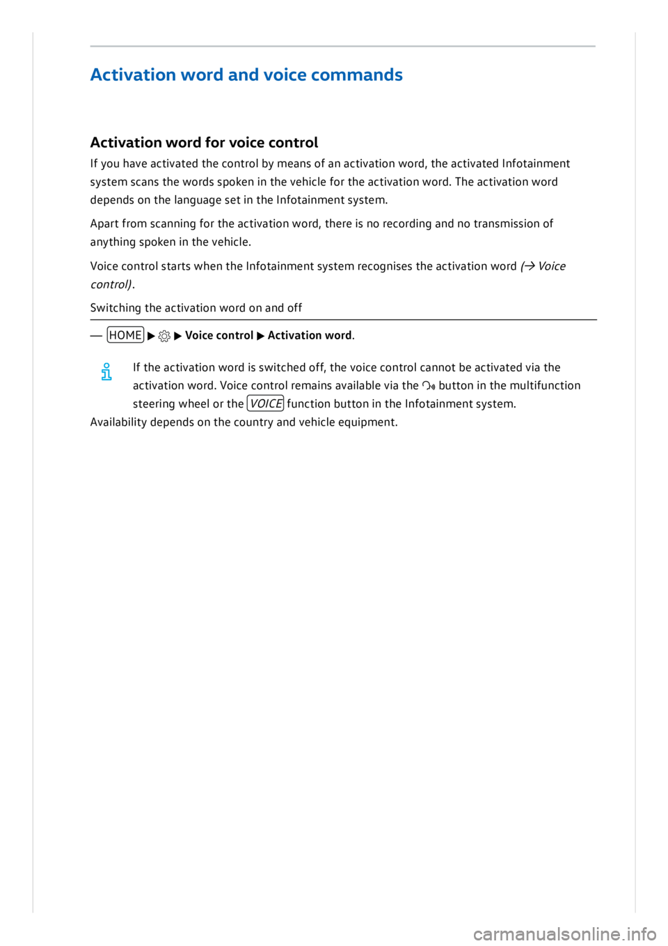 VOLKSWAGEN ID.3 2019 Owners Manual VOLKSWAGEN ID.3 2019 Owners Manual