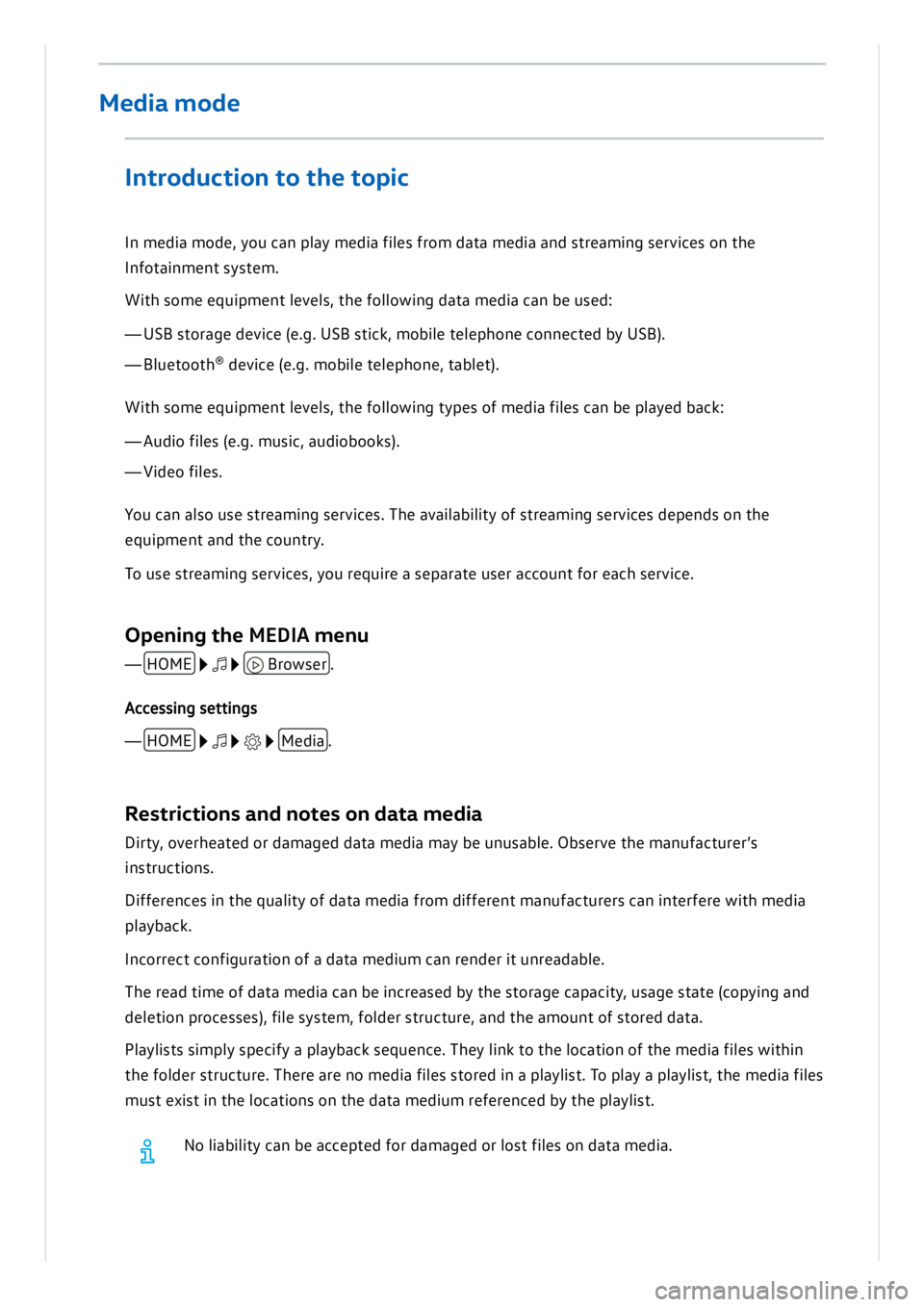 VOLKSWAGEN ID.3 2019 Owners Manual VOLKSWAGEN ID.3 2019 Owners Manual