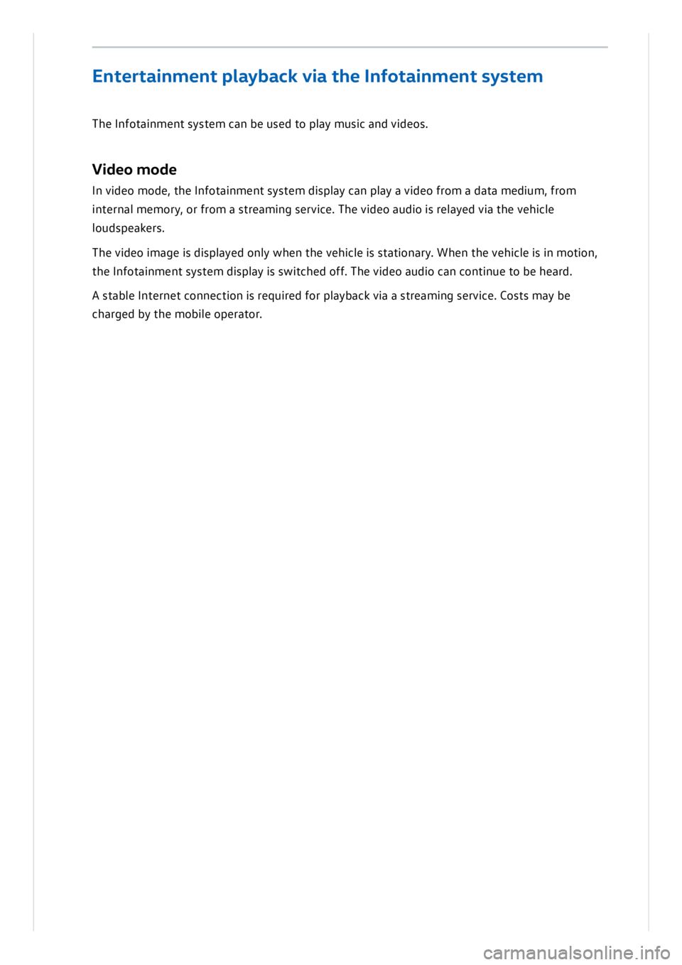 VOLKSWAGEN ID.3 2019 Owners Manual VOLKSWAGEN ID.3 2019 Owners Manual