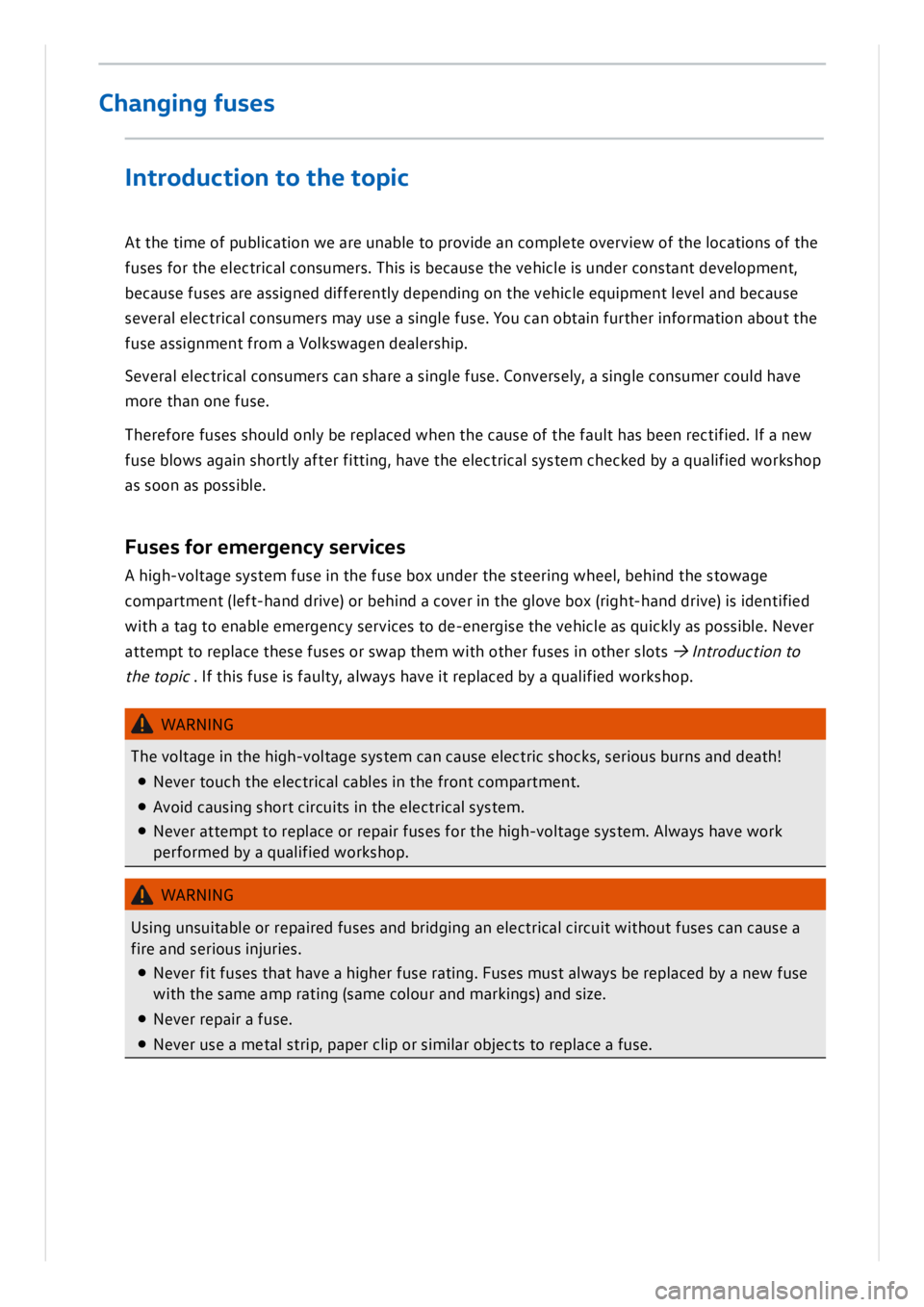 VOLKSWAGEN ID.3 2019 Owners Manual VOLKSWAGEN ID.3 2019 Owners Manual