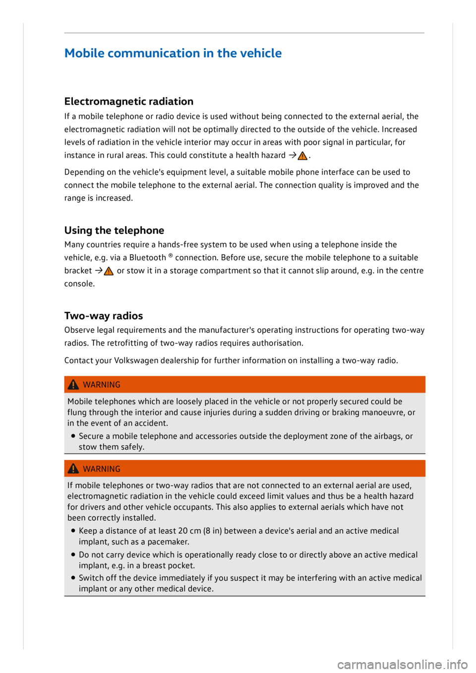 VOLKSWAGEN ID.3 2019  Owners Manual 