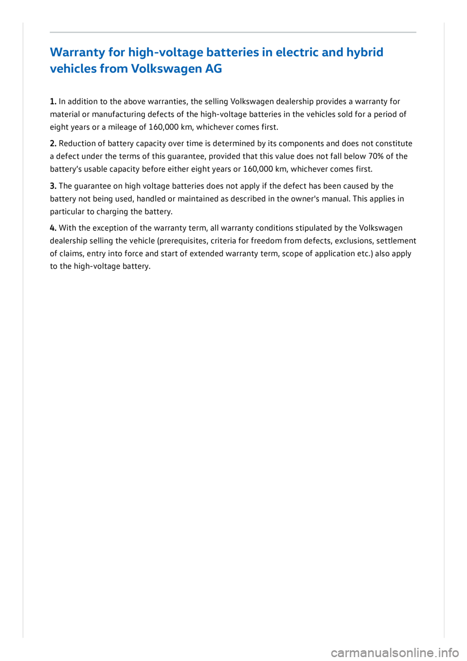 VOLKSWAGEN ID.3 2019  Owners Manual 