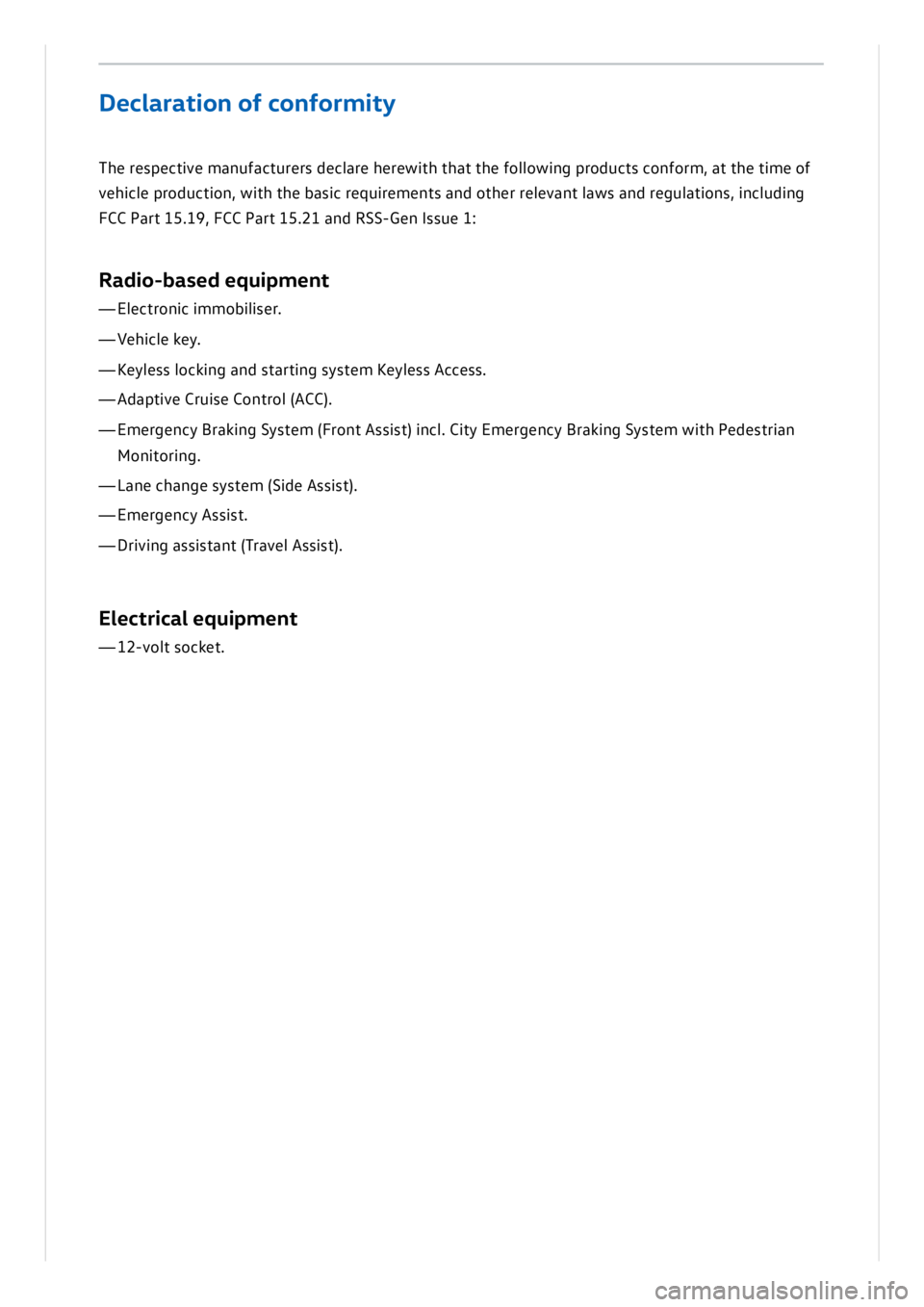 VOLKSWAGEN ID.3 2019 Owners Manual VOLKSWAGEN ID.3 2019 Owners Manual