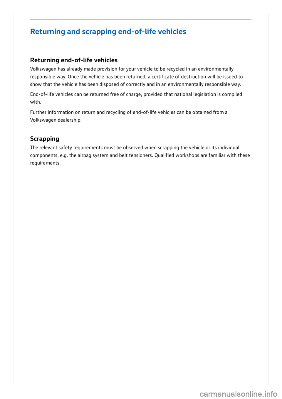 VOLKSWAGEN ID.3 2019 Owners Manual VOLKSWAGEN ID.3 2019 Owners Manual
