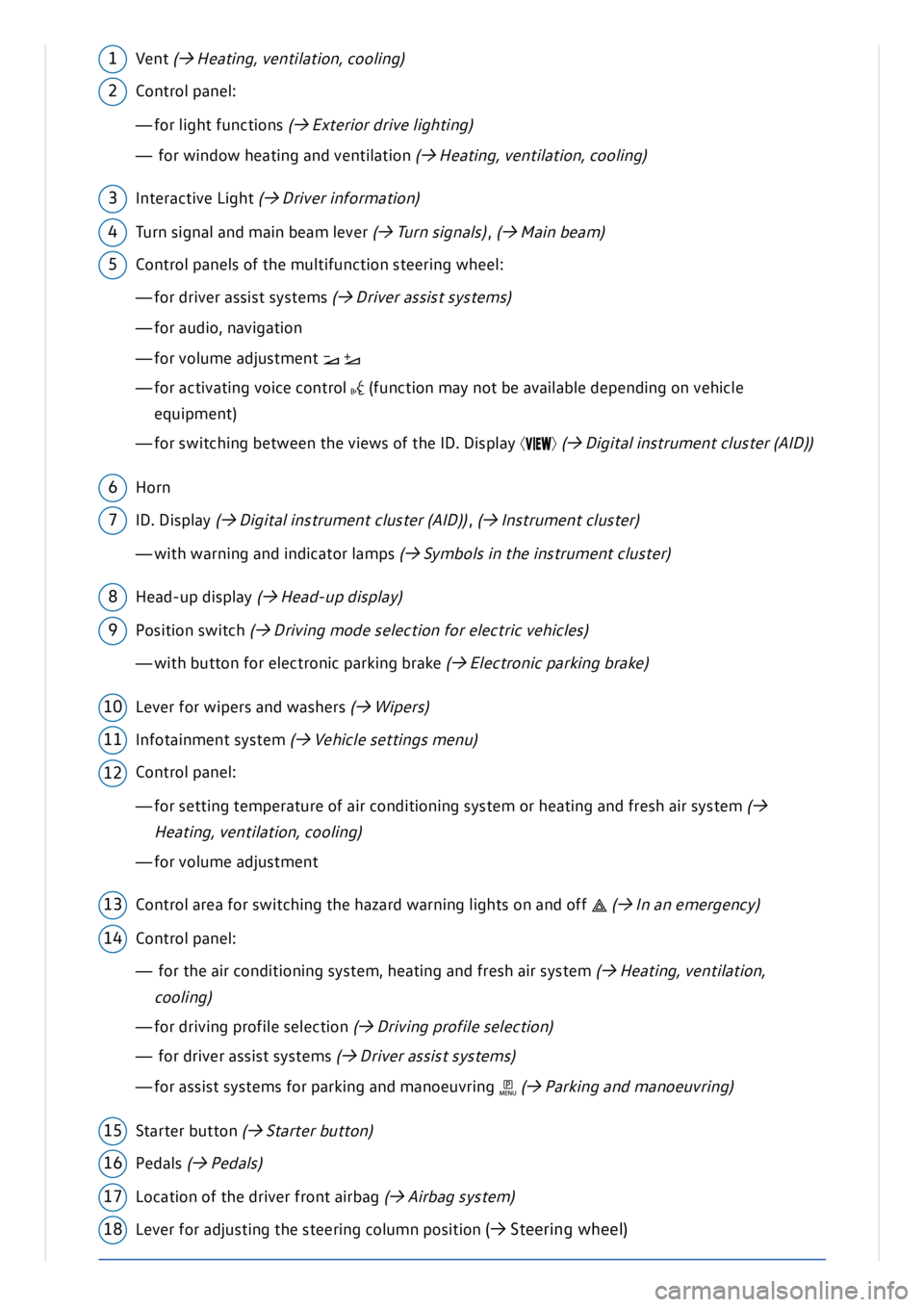 VOLKSWAGEN ID.3 2019 Owners Manual VOLKSWAGEN ID.3 2019 Owners Manual