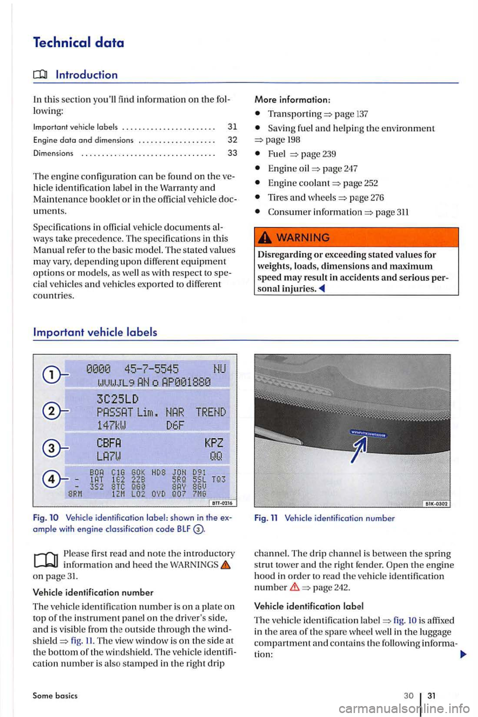 VOLKSWAGEN GOLF PLUS 2006 Owners Guide Technical data
In thi s section yo u ll find inf ormatio n on the fol
l owing:
.... _.. . . 31
Engi ne data and dimensions ......... _. . . . . . . . . 32
D im ensions . . . . . . . . . VOLKSWAGEN GOLF PLUS 2006 Owners Guide Technical data
In thi s section yo u ll find inf ormatio n on the fol
l owing:
.... _.. . . 31
Engi ne data and dimensions ......... _. . . . . . . . . 32
D im ensions . . . . . . . . .