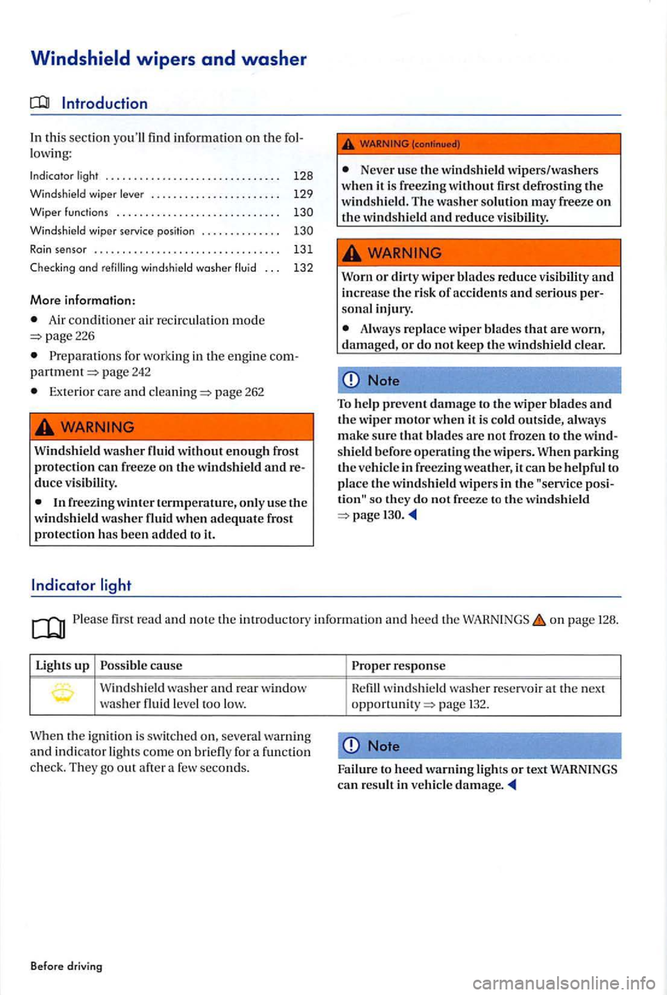VOLKSWAGEN GOLF PLUS 2004 Owners Manual In this section youll find information on th e lowing:
Indicator light . . . . . . . . . . . . . . . . . . . . . . . . . . . . . . 128
func tions . . . . . . . . . . . . . . . . . . VOLKSWAGEN GOLF PLUS 2004 Owners Manual In this section youll find information on th e lowing:
Indicator light . . . . . . . . . . . . . . . . . . . . . . . . . . . . . . 128
func tions . . . . . . . . . . . . . . . . . .