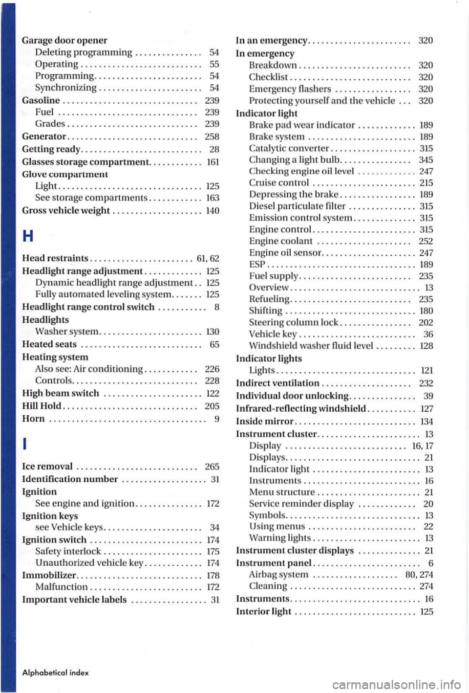 VOLKSWAGEN GOLF PLUS 2004  Owners Manual Garage door  opener 
De leti ng programming . . . . . . . . .  . . . . . . 54 
.  . . .  . . . . . . . . . . . .  . . . . . . . . . . .  55 
. .  . . . . . . . . . .  . . . . . . . . .  . . 54 
Synchr