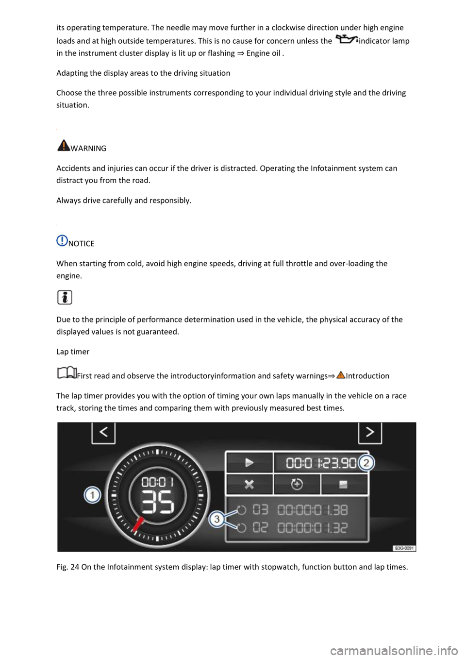 VOLKSWAGEN T-ROC 2018  Owners Manual  needle may move further in a clockwise direction under high engine 
loads and at high outside temperatures. This is no cause for concern unless the indicator lamp 
in the instrument cluster display i
