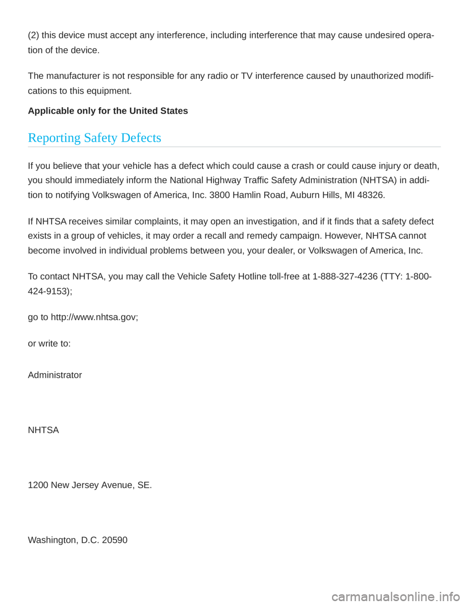 VOLKSWAGEN ATLAS 2022 Owners Manual VOLKSWAGEN ATLAS 2022 Owners Manual