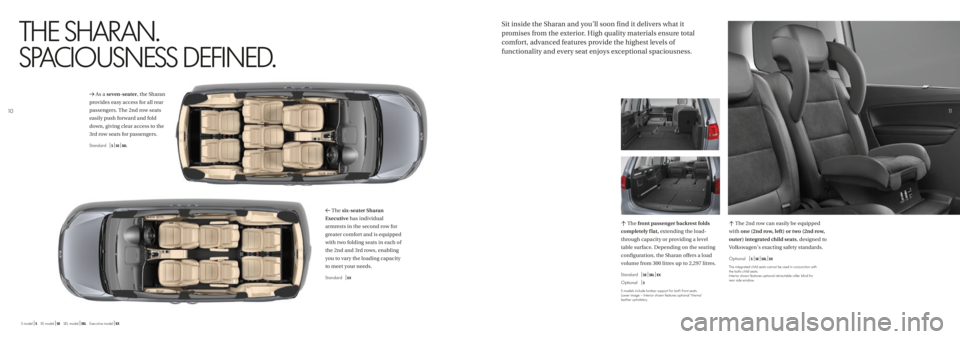 VOLKSWAGEN SHARAN 2017 Owners Manual Sit inside the Sharan and you’ll soon find it delivers what it
promises from the exterior. High quality materials ensure total
comfort, advanced features provide the highest levels of
functional VOLKSWAGEN SHARAN 2017 Owners Manual Sit inside the Sharan and you’ll soon find it delivers what it
promises from the exterior. High quality materials ensure total
comfort, advanced features provide the highest levels of
functional