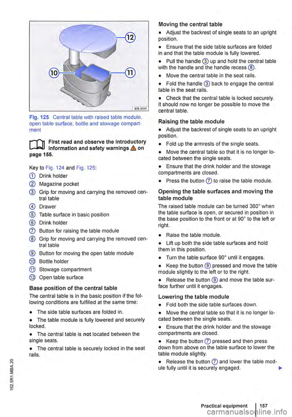 VOLKSWAGEN TRANSPORTER 2014 Owners Manual Fig. 125 Central table with raised table module, open table surface. bottle and stowage compart-ment
r-111 First read and observe the Introductory l.-Jr:-lJ Information and safety warnings & on page VOLKSWAGEN TRANSPORTER 2014 Owners Manual Fig. 125 Central table with raised table module, open table surface. bottle and stowage compart-ment
r-111 First read and observe the Introductory l.-Jr:-lJ Information and safety warnings & on page