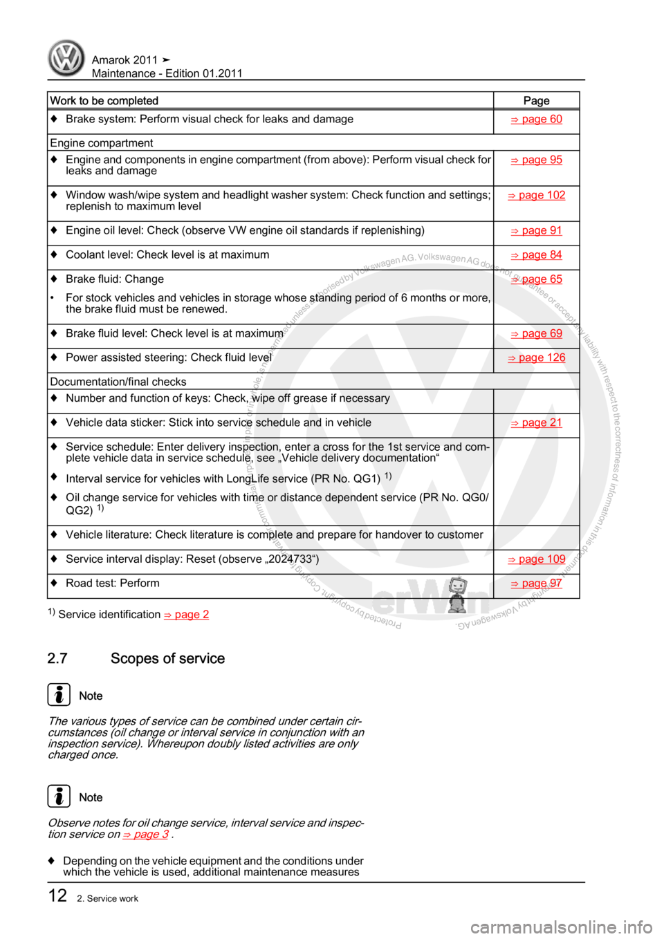 VOLKSWAGEN AMAROK 2010 User Guide Protected by copyright. Copying for private or commercial purposes, in partor in whole, is not permitted unless authorised by Volkswagen AG. Volkswagen AG does notguarantee or accept any liability wit