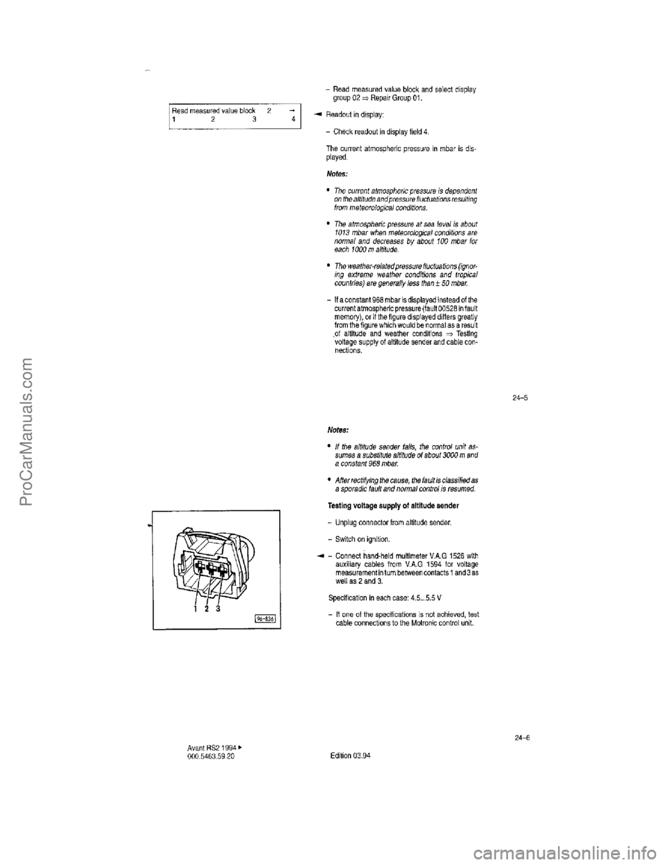 VOLKSWAGEN AVANT 1994 Owners Manual ProCarManuals.com VOLKSWAGEN AVANT 1994 Owners Manual ProCarManuals.com