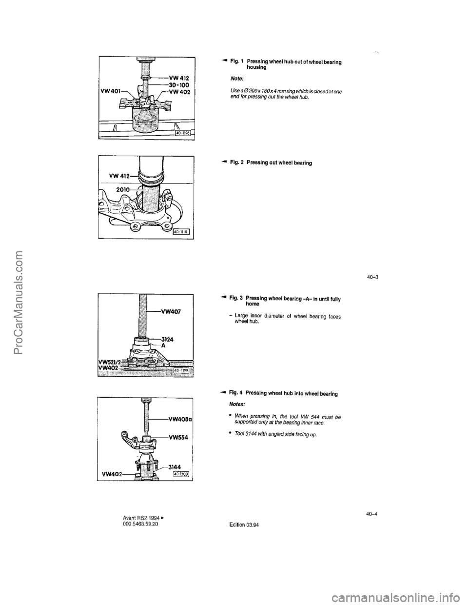 VOLKSWAGEN AVANT 1994 Owners Guide ProCarManuals.com VOLKSWAGEN AVANT 1994 Owners Guide ProCarManuals.com