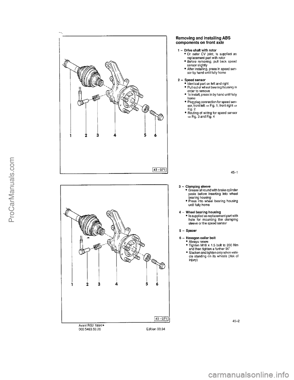 VOLKSWAGEN AVANT 1994 Repair Manual ProCarManuals.com VOLKSWAGEN AVANT 1994 Repair Manual ProCarManuals.com