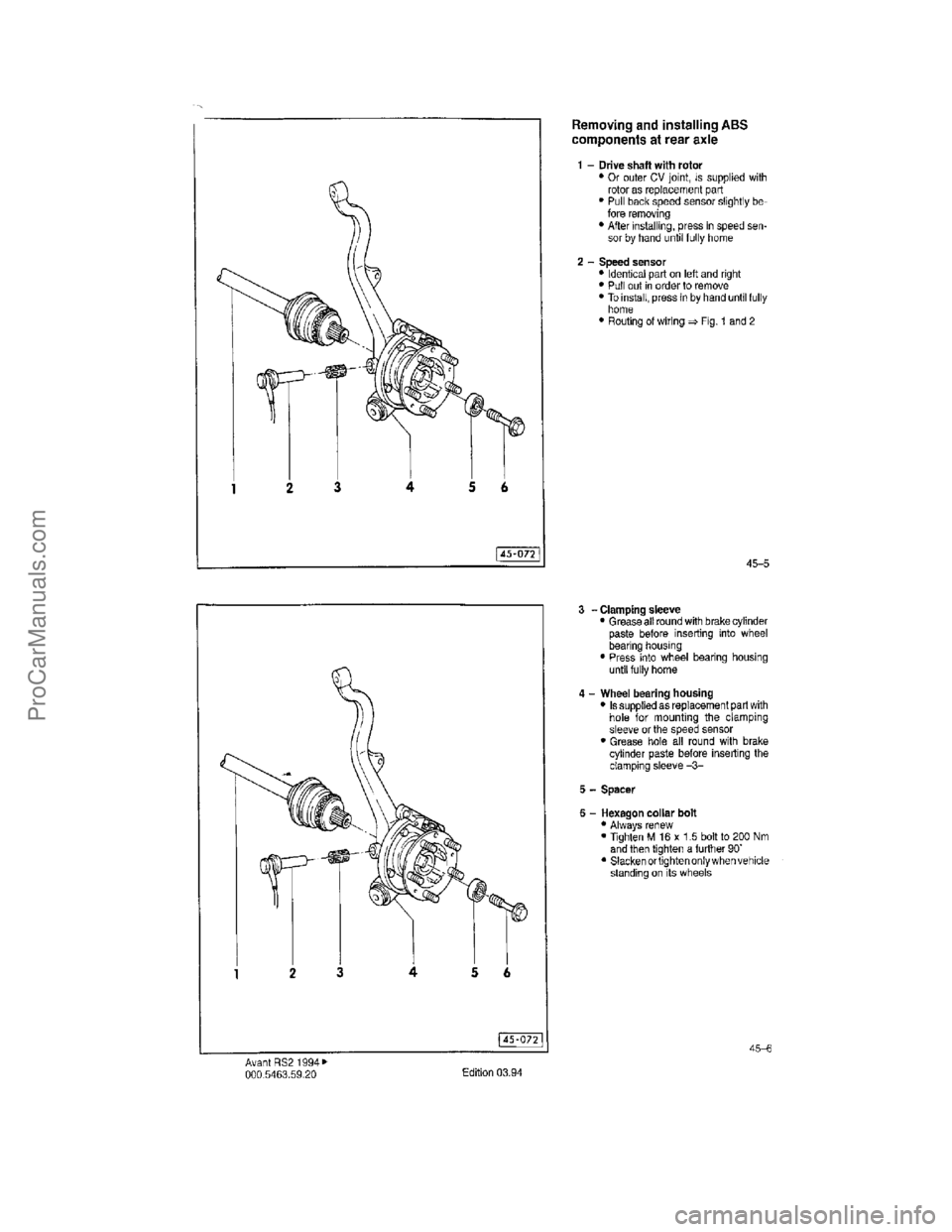 VOLKSWAGEN AVANT 1994 Repair Manual ProCarManuals.com VOLKSWAGEN AVANT 1994 Repair Manual ProCarManuals.com