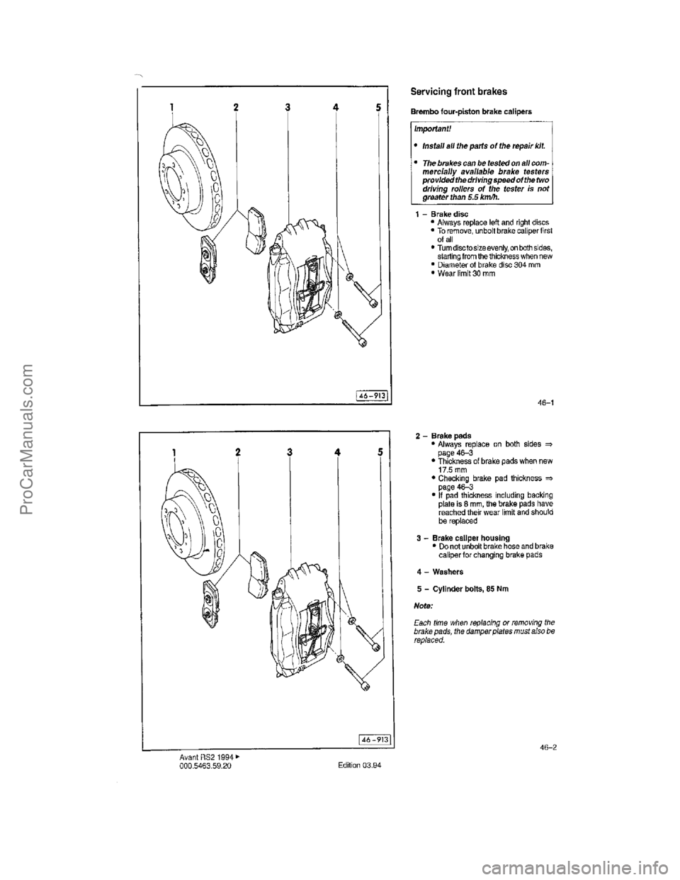 VOLKSWAGEN AVANT 1994 Repair Manual ProCarManuals.com VOLKSWAGEN AVANT 1994 Repair Manual ProCarManuals.com