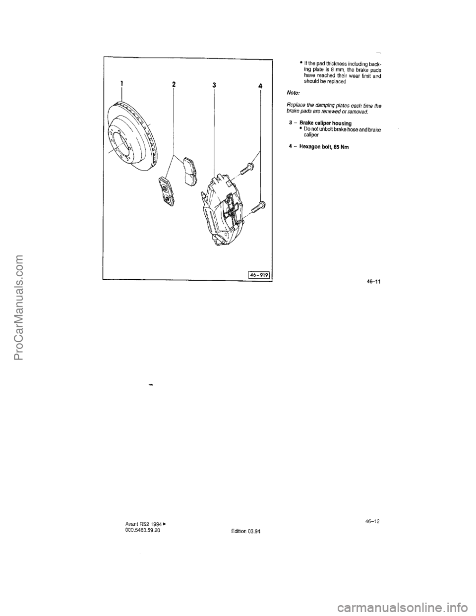 VOLKSWAGEN AVANT 1994 Repair Manual ProCarManuals.com VOLKSWAGEN AVANT 1994 Repair Manual ProCarManuals.com