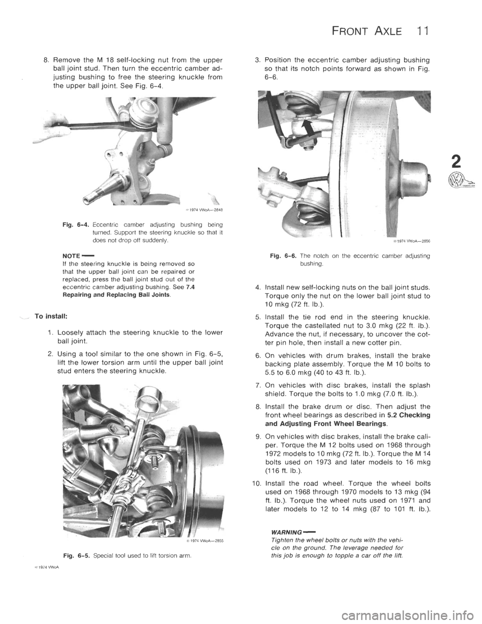 VOLKSWAGEN T2 1968 Manual PDF 