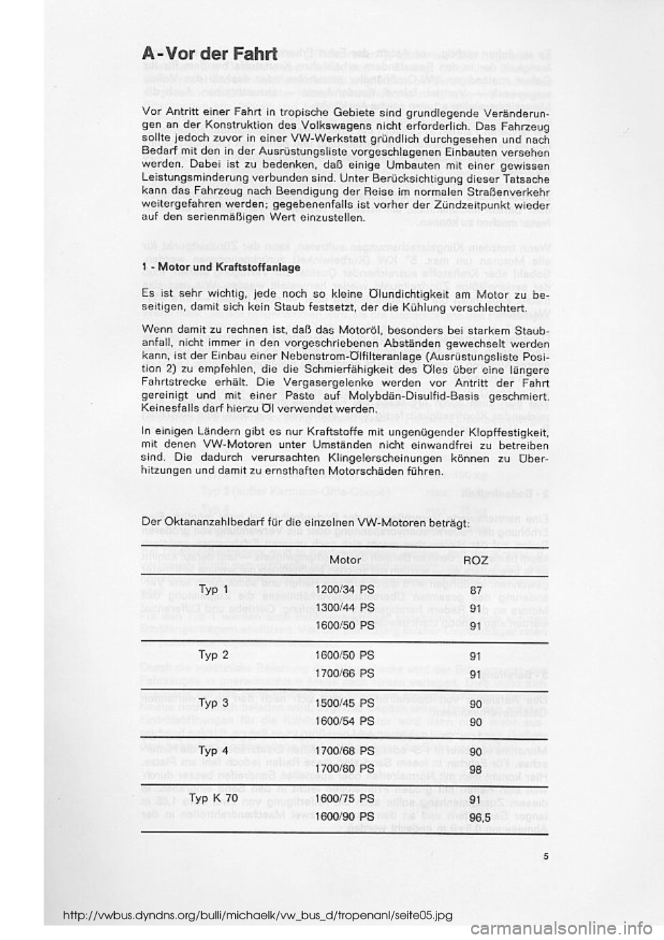 VOLKSWAGEN T2 1975 Repair Manual
http://vwbus.dyndns.org/bulli/michaelk/vw_bus_d/tropenanl/seite05.jpg VOLKSWAGEN T2 1975 Repair Manual
http://vwbus.dyndns.org/bulli/michaelk/vw_bus_d/tropenanl/seite05.jpg