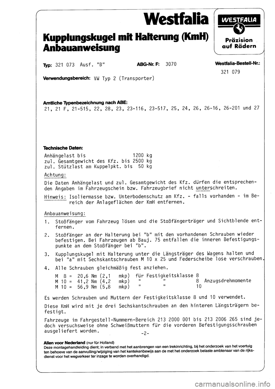 VOLKSWAGEN T2 1975 Repair Manual VOLKSWAGEN T2 1975 Repair Manual
