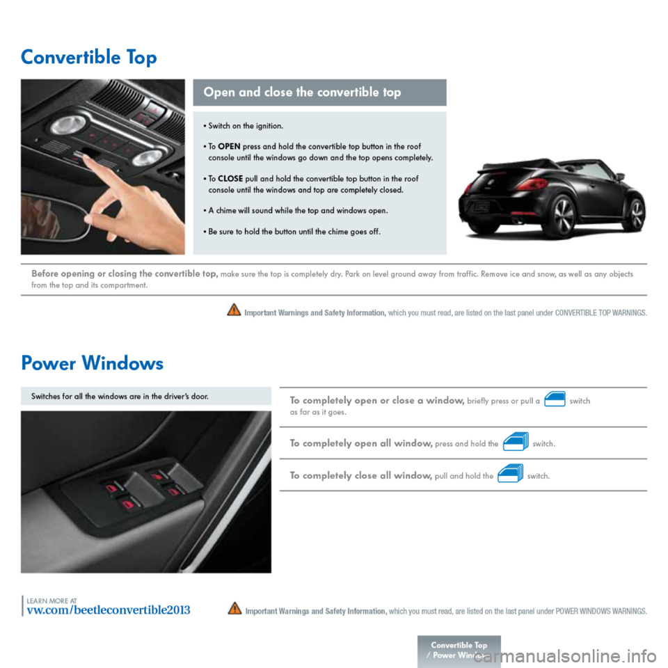 VOLKSWAGEN BEETLE 2013 3.G Quick Start Guide 