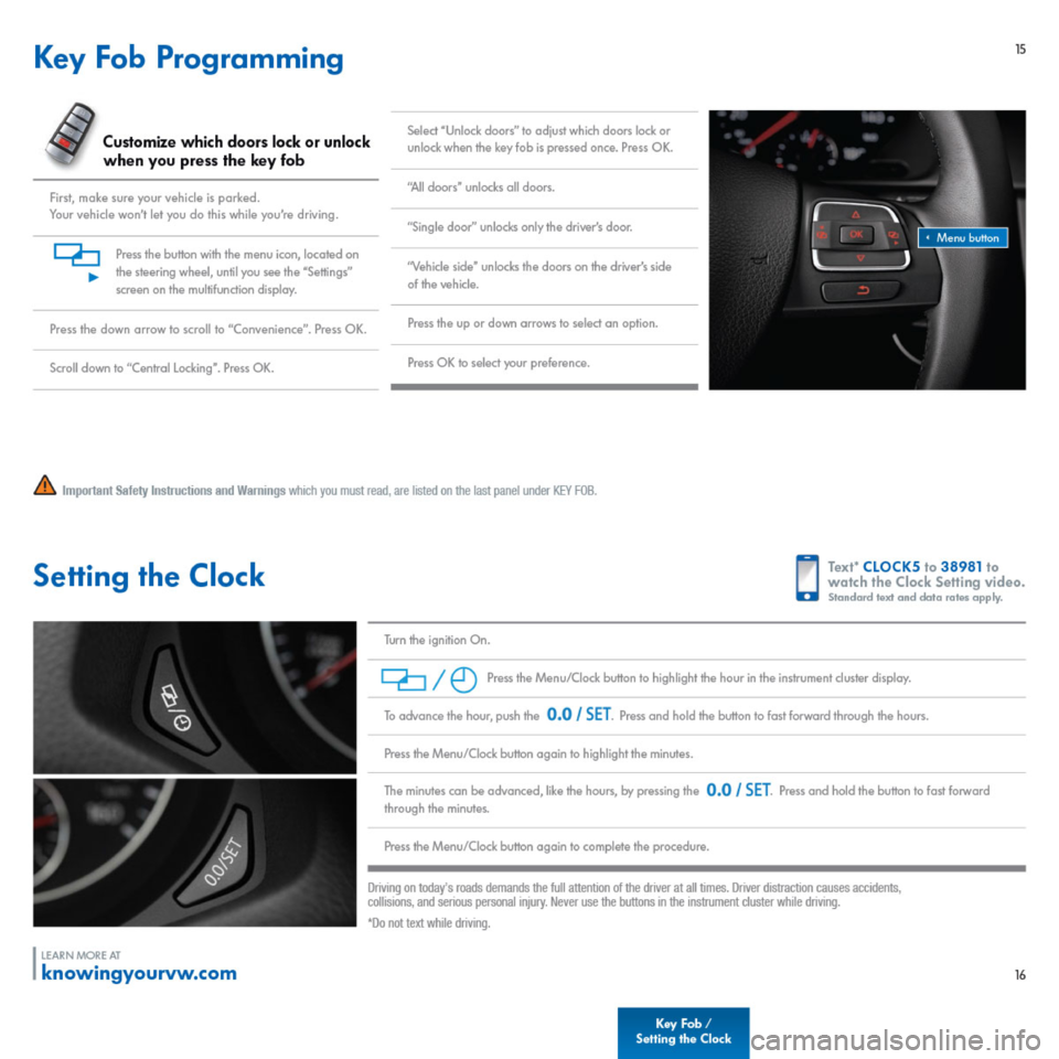 VOLKSWAGEN PASSAT CC 2014 1.G Quick Start Guide 