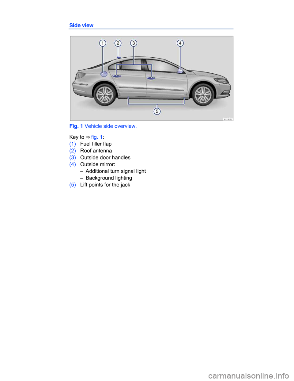 VOLKSWAGEN PASSAT CC 2015 1.G Owners Manual 