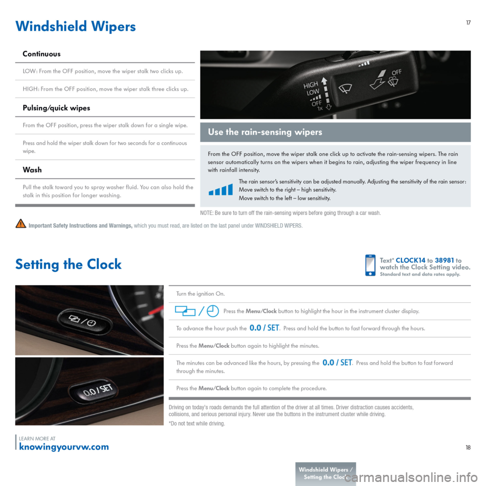 VOLKSWAGEN PASSAT CC 2015 1.G Quick Start Guide VOLKSWAGEN PASSAT CC 2015 1.G Quick Start Guide
