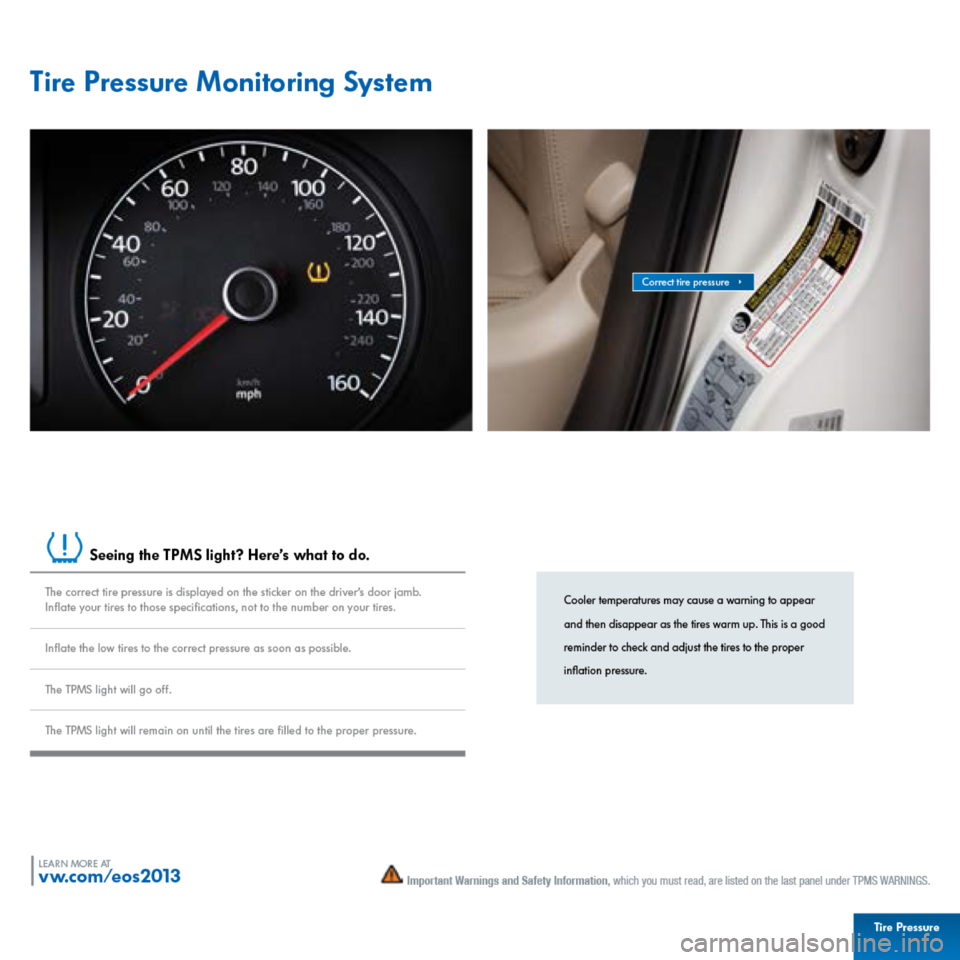 VOLKSWAGEN EOS 2013 1.G Quick Start Guide 