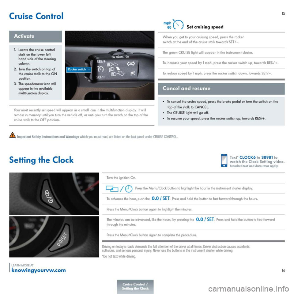 VOLKSWAGEN EOS 2014 1.G Quick Start Guide 