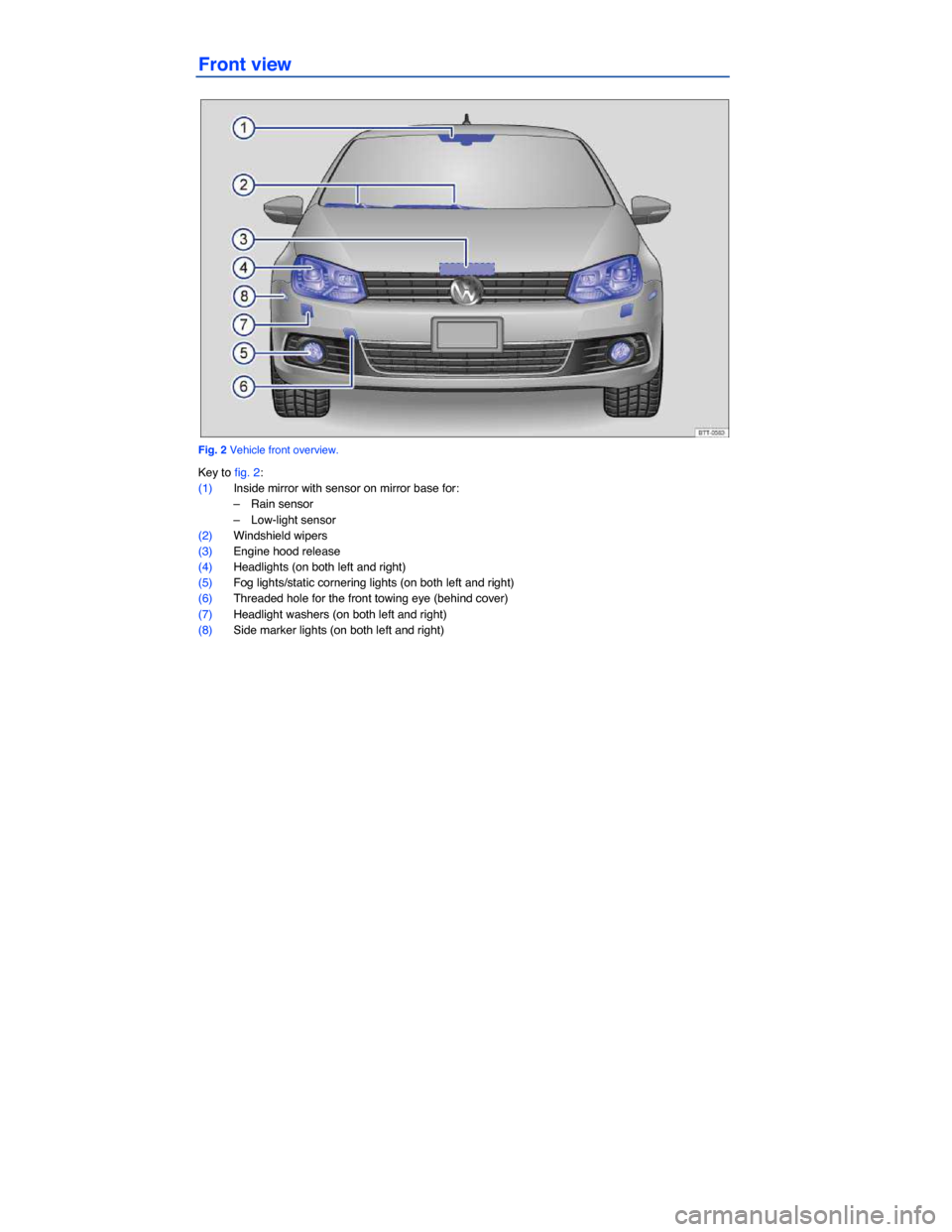 2015 Volkswagen Eos Owners Manual