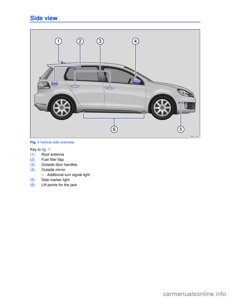 VOLKSWAGEN GOLF GTI 2013 5G / 7.G Owners Manual 