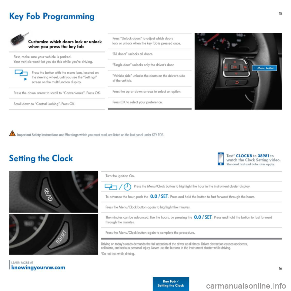 VOLKSWAGEN GOLF GTI 2014 5G / 7.G Quick Start Guide 