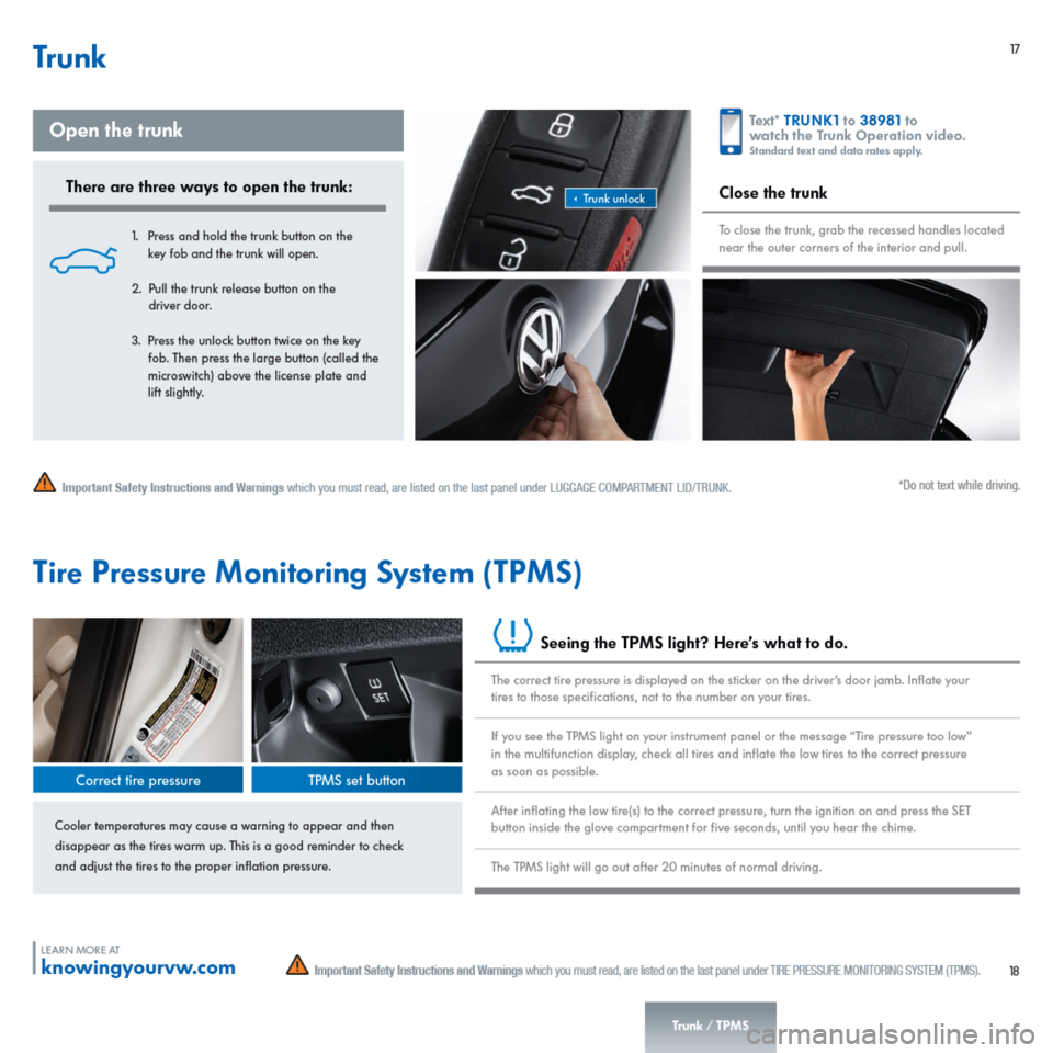 VOLKSWAGEN JETTA GLI 2014 1B / 6.G Quick Start Guide 