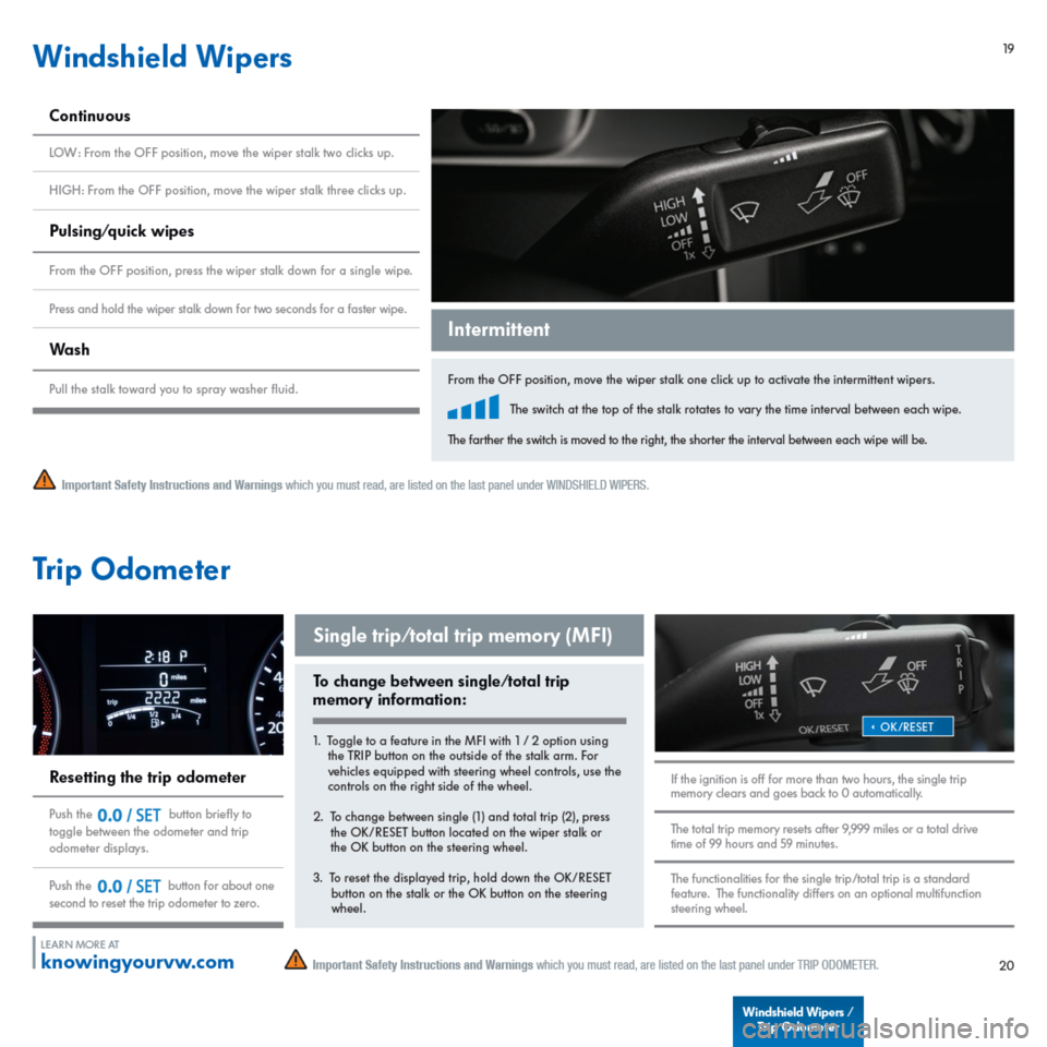 VOLKSWAGEN JETTA GLI 2014 1B / 6.G Quick Start Guide 