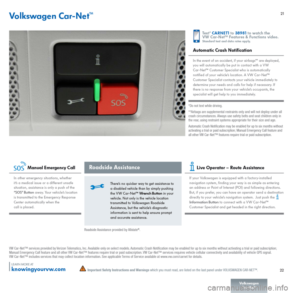 VOLKSWAGEN JETTA GLI 2014 1B / 6.G Quick Start Guide 