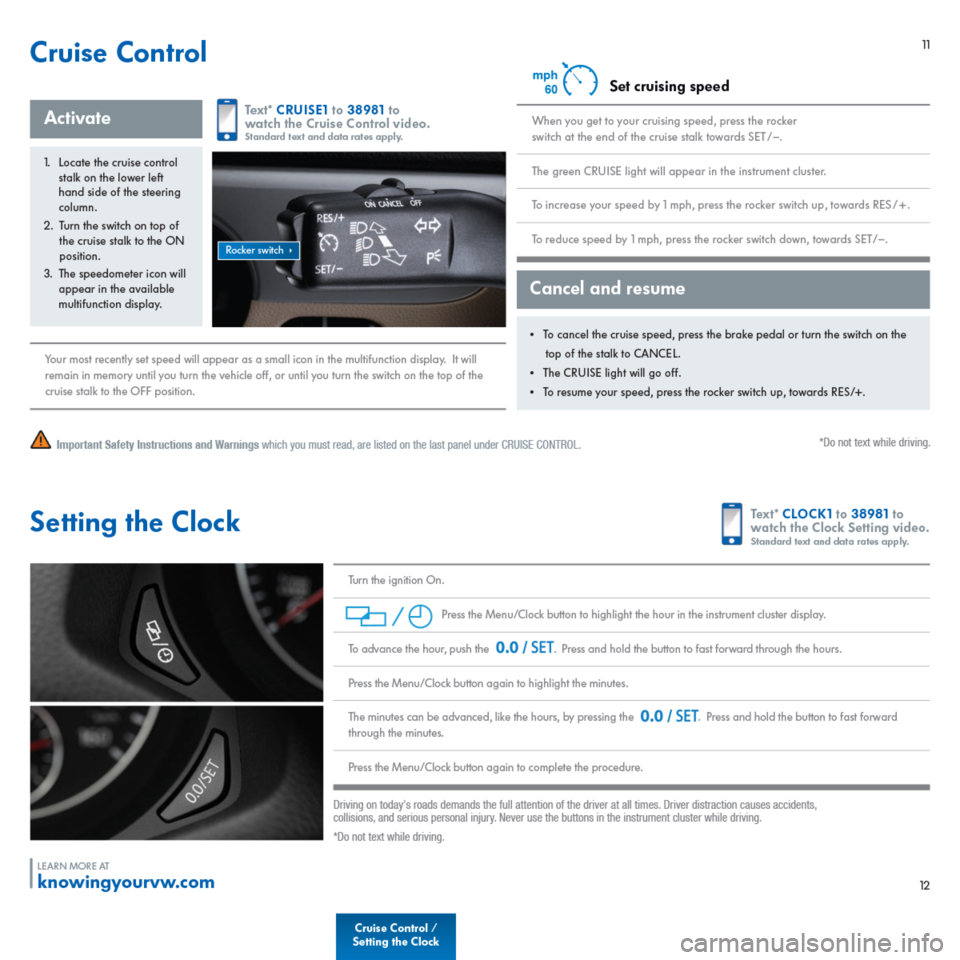 VOLKSWAGEN JETTA GLI 2014 1B / 6.G Quick Start Guide 