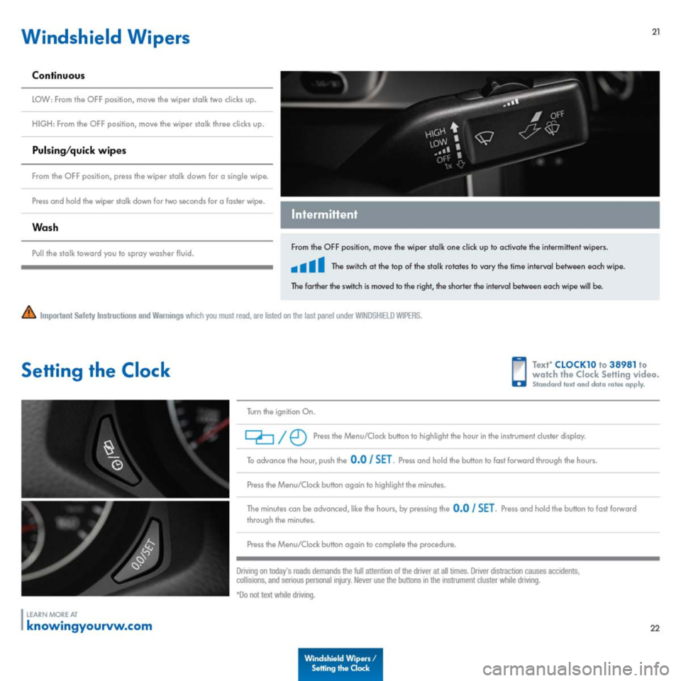 VOLKSWAGEN JETTA 2014 1B / 6.G Quick Start Guide 